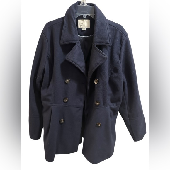 a new day Jackets & Blazers - A new day women's navy pea coat size XXL